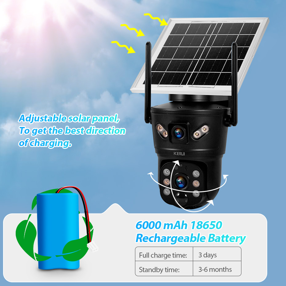 Home Security Company - Telecamera Solare KERUI 6MP 4G SIM