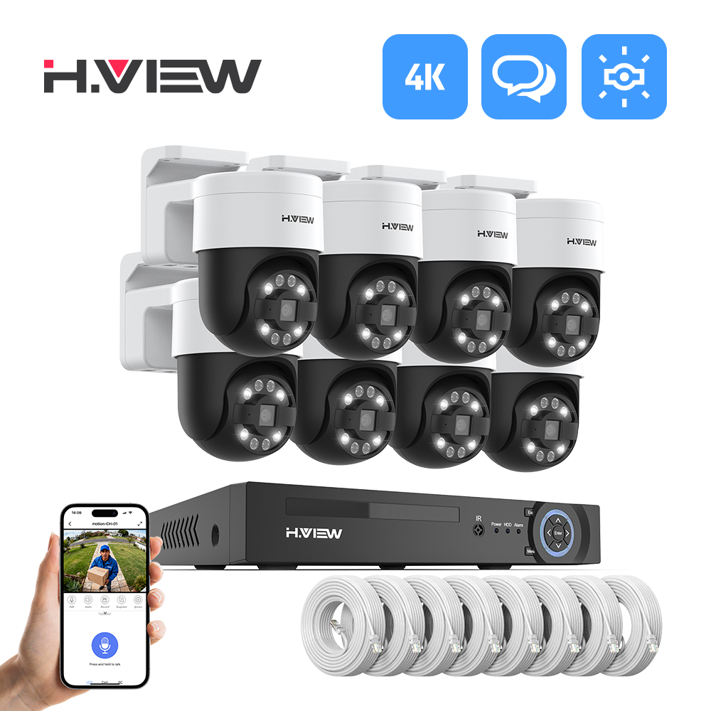 Home Security Upgrades - H.view 8Ch 4K 5MP 8MP Sistema