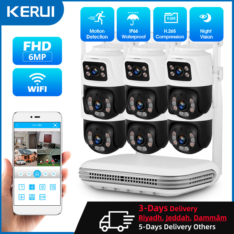 Home Security Upgrades - KERUI Impermeabile 6MP HD Wireless Dual