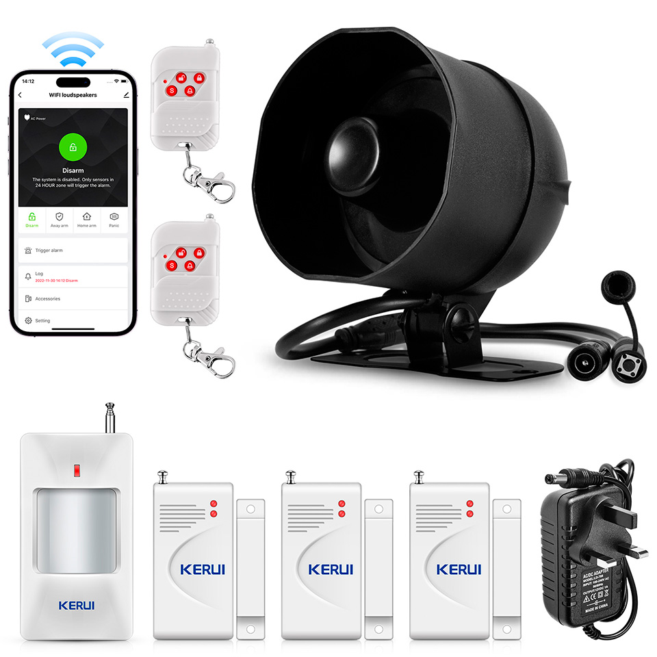 Home Zone Security App - KERUI Sistema di allarme WIFI Sirena