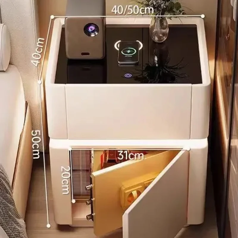 Home Security Of America - Comodino Intelligente Multifunzionale con Ricarica Wireless,