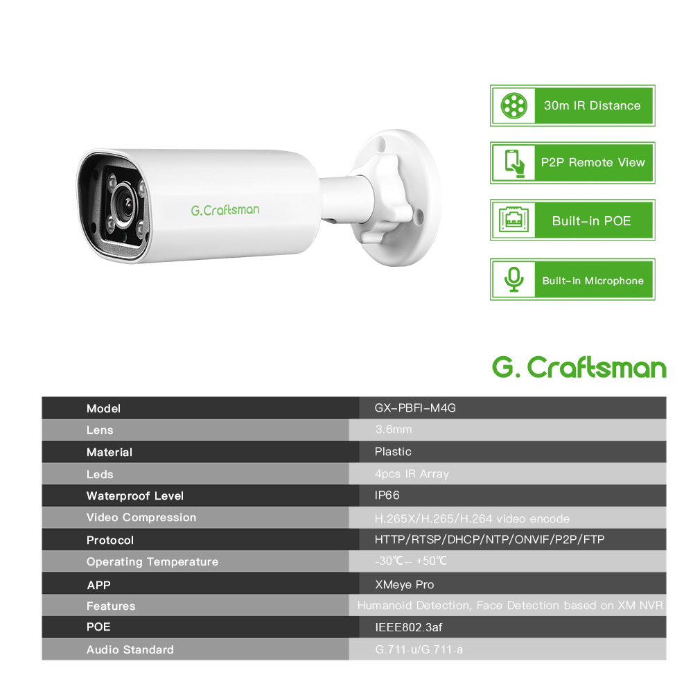 Telecamera IP POE C GC PB 4MP, - Home Security Upgrades recensione e prezzo